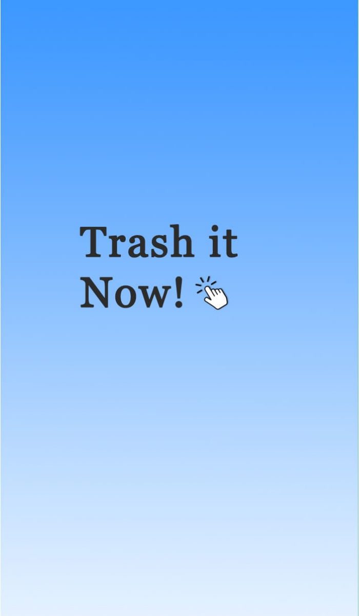 위치기반 공유 기능 모바일 앱 TrashItNow 스플래쉬 스크린
